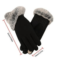 Velvet ženski biciklizam plus zimska zadebljanje vanjske tople rukavice Vjetrootporne rukavice