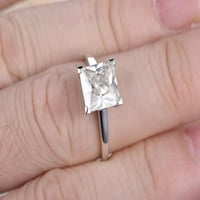 Classic Princess Cut Solitaire CT Moissite Angažman prsten sa 18K pozlaćenom