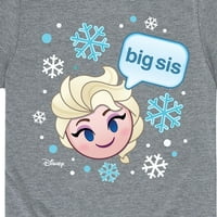 Disney Emoji - Sis Big Elsa - Grafička majica kratkih rukava za mališana i mlade