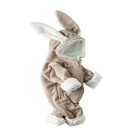Hiebla Baby Boy Girl Rabbit uši romper dugih rukava s kapuljačom Jesen Jesen zimska odjeća