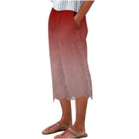 Široke pantalone za noge za žene modne ženske ležerne elastične labave hlače ravno široke pantalone