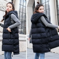 SHPWFBE prsluk za žene zimski kaputi za žene, casual kaput jakna Čvrsti prsluk patentni džep labavo