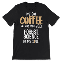 Šumska naučna košulja za poklon za ljubitelje kafe - u mojim venama i