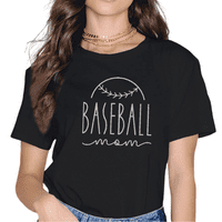 Bejzbol košulje žene stilski vrat kratkih rukava za kratki rukav 4x-veliki FO gornji veliki fo