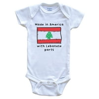 Napravljen u Americi sa libanonskim dijelovima Libanon Flag Baby Bodysuit