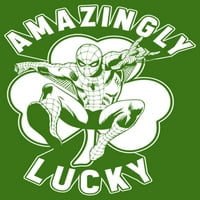 Muškarci Marvel St. Patrick's Day Spider-Man Lucky Clover Graphic Tee Kelly Green Medium