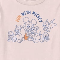 Toddlerov Mickey & Friends Puppies Fun Time Grafički tee Light Pink 3T