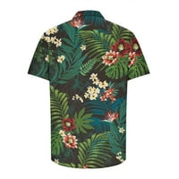 Muški havajske majice Lood Regular Fit Casual Ljeto kratki rukav cvjetni gumb prema dolje Grafički majica