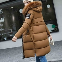 Ženske kapute i jakne za veličinu jesen zimski kaputi moda tanka srednje duljine zadebljanje toplim pamučnim ženskim vrhovima