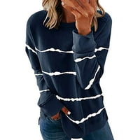 Ketyyh-Chn Ženska dukserica dugih rukava dugih rukava Ležerne prilike pulover pulover mornarice, m