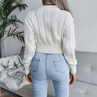 Atletički otporni na nošenje Kućni odmor za slobodno vrijeme modni donji ženski džemperi bijela veličina