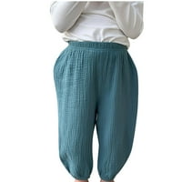 Svestran flare slatke udobne elastične ležerne djevojke pantalone mint zelene boje