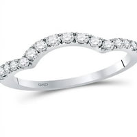14KT bijelo zlato Ženo okruglo Diamond Enhancer Obitnica za vjenčanje CTTW