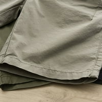 Ljetne kratke hlače za muškarce elastične strugove povremene lagane fitnesske hlače sa džepovima sive veličine XL