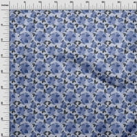 Onuone pamuk poplin plava tkanina cvjetni retro šivaći materijal za ispis tkanina sa dvorištem širom