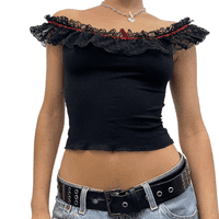 Kelajuan žene estetski patchwork majica bez rukava bajka Grunge odjeća u ulici