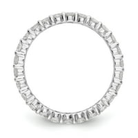 14k bijelo zlato okruglo Dijamantna vječnost vjenčani vedring obljetnice veličine prstena - 1. ct