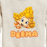 Bubble Guppies - Deema - Toddler i omladinstvena CrewNeck Fleece Duksert