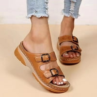 Neumjerne odrasle žene Sandal trendy sandale za žene Žene Ljeto Čvrsto kolor kaiš ležerne otvorene nožne