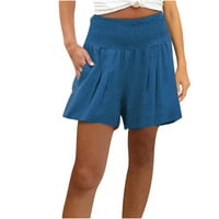 Kakina s klirens hlače za žene modne žene ljetni džep čvrsti povremeni kratke hlače visokog struka