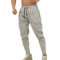 Muške hlače Jednobojni jogeri Sredina Sredstvo za visoku struku Ležerne prilike za pokretanje kauč karata