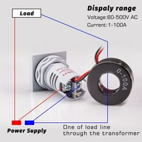 3-u digitalnom voltmetrom ammeter60-500V AC 0-100AHz strujni mjerač frekvencije