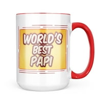 Neonblond Worlds Best Papi, sretan žuti poklon za ljubitelje čaja za kavu
