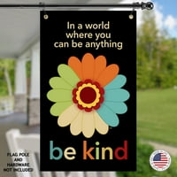 Ashton Bee Kind Dekorativna zastava. napravljeno u SAD-u