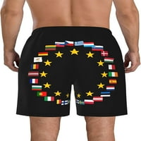 Muške zastava za zastavu u EU Lounge hlače sa džepovima Kućište plivanja kupaćih rublja odjeća s-3xl