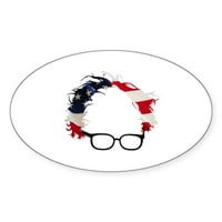Cafepress - Bernie zastava naljepnica za kosu - naljepnica
