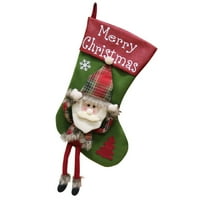 Lulshou Božićne ukrase stabla bombone božićne poklone Ornament Ornament čarapa Santa Claus Snowman čarapa
