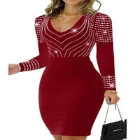 Paille dame rhinestone print seksi kratka haljina omotač Club Bodycon haljine nazad Split haljina za