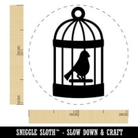 Kavez za ptice s ptičjim samo-inkingom gumenim mastilom za mastilo - narančasta tinta - srednja