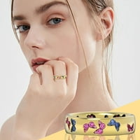 Hesxuno prstenovi za žene dame modni leptir prsten modni kreativni prsten nakit anksioznost fidget zvona na klirensu