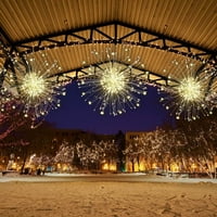 LED firework, modovi zatabilne svjetlosti LED bakreni žica vatromet svjetla Fairy svjetla Božićni vatromet viseći zatamnjeni niz vodootporan sa daljinskim upravljačem za božićni vjenčani vrt