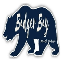 Badger Bay Sjeverna Dakota Suvenir 3x frižider magnetni medvjed dizajn