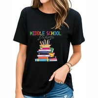 Srednja škola raznolikija u školskom učitelju Student Slatka vintage ženska majica sa kratkim rukavima