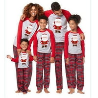Calsunbaby Božić Porodica Podudaranje pidžama Pajamas Set Xmas Santa Spavaća noćna odjeća Djeca-5- godina