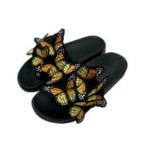 Ženske košuljene sandale leptiri sa vezeni modni slajdovi udobni mekani otvoreni nožni prst na šetnji
