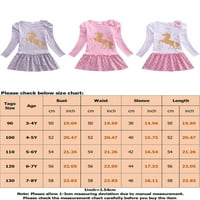 Haite Toddler dugih rukava Crta haljine A-line haljina za kuhanje za životinje Princess Ruckel Polka