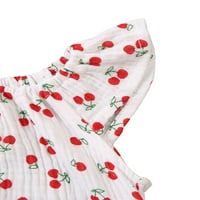 Wybzd novorođene dječje djevojke za djevojčice ROMPER Flyne cvjetni print Kombining ljetna odjeća crvena