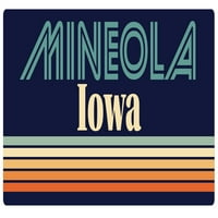 Mineola Iowa Vinil naljepnica za naljepnicu Retro dizajn