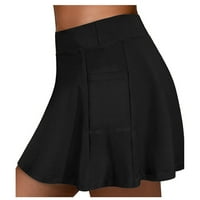 Suknje trče ženski sportski džepovi Yoga elastične kratke hlače unutarnje tenis golf suknja