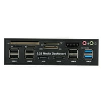 Suzicca multifunkcionalna USB 3. Hub eSATA SATA port Interni čitač kartica Dashboard Media Front Panel Audio za SD MS CF TF C Memory Cards odgovara 5,25 uvalu