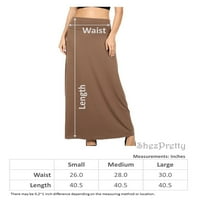 Shezpretty ženska premium preklop preko visokog struka dugačka duljina maxi suknja