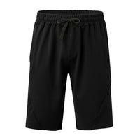 Xiuh casual pantalone Muški povremeni kratke hlače na sredini škare na čvrstom džepnim crnkama, kratke hlače za kratke hlače crne l