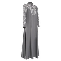 Ženske haljine kaftan abaya maxi čipkavi šivanje arapske džilbab maxi sa džepovima haljina za žene elegantne
