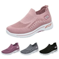DMQupv ženske čizme za žene Sportske cipele ravne meke mrežice prozračne pune boje klizanje na jednostavnim