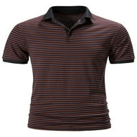 Beiwei MENs casual gumb dolje majica Okrenite ovratnik labave majice Striped Golf polo majic