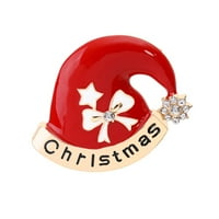 Božićni broševi igle za žene, slatki božićni stablo Snowman Candy Party Pin, Creative Božićna tema Iamond